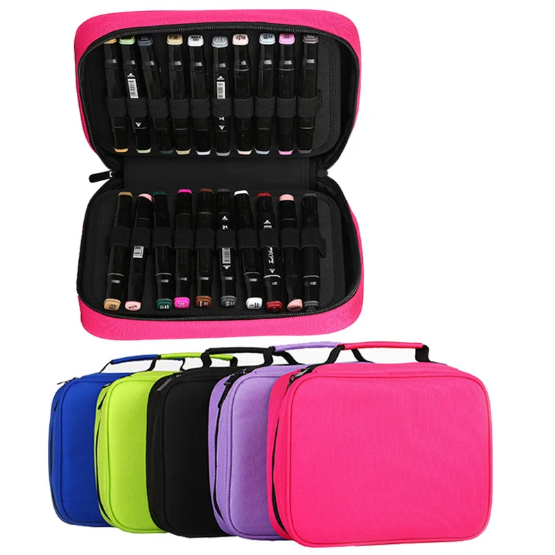 

40/60 Holes Premium Quality School Art Marker Case Storage Markers Bag Marker Pen Painting Draw Tools For kids Student Artist