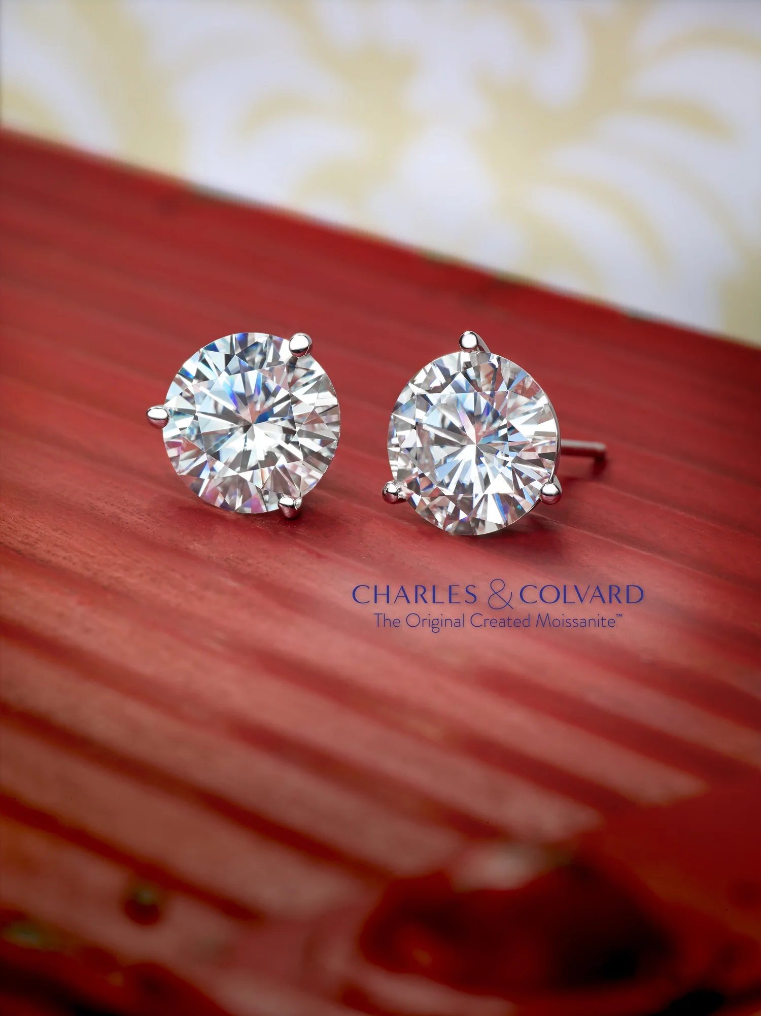 Серьги Мартини Forever классический 1 60 cttw из моиссанита 14 к белого золота|stud