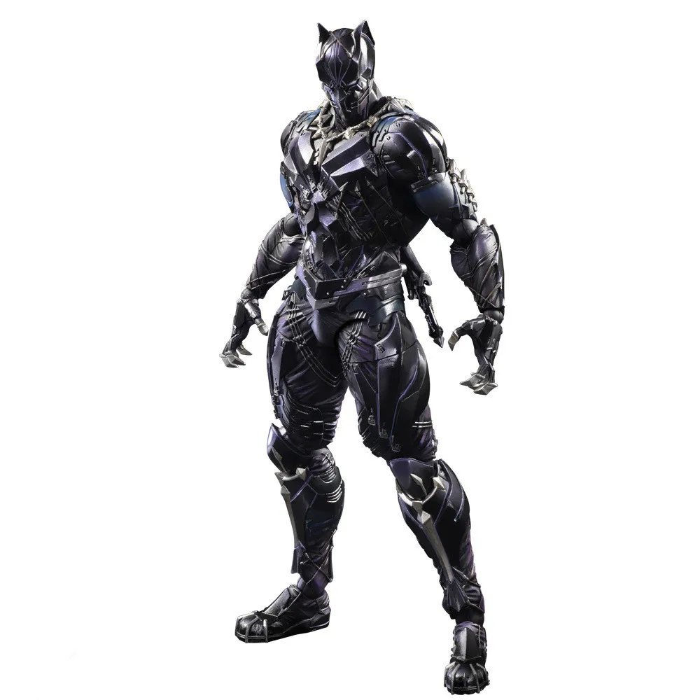 

27cm Play Arts Kai PA TChalla Black Panther Super Hero movie Anime PVC Action Figures toy Anime figure collection model Toy gift