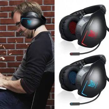 

New Gaming Headset Wire 3.5mm Bass Controlled With Noise-canceling Mics 50mm Driver Universal Compatibility Lightweight 2 Cloors
