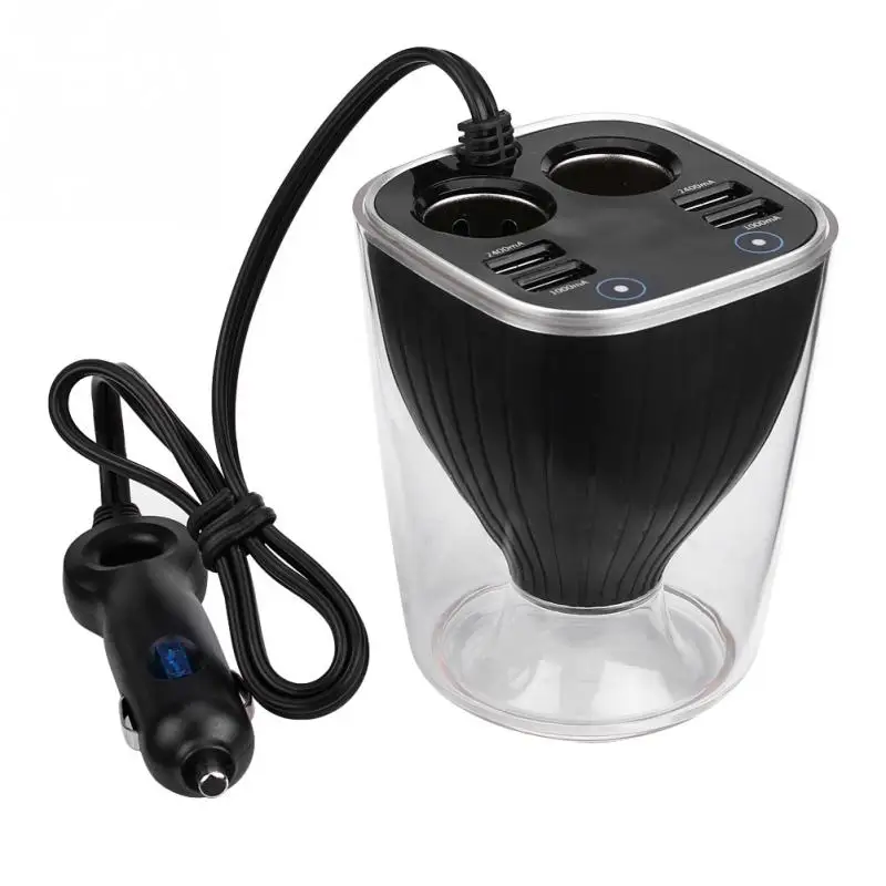 Handsfree Bluetooth 4 USB Car Charger Cigarette Lighter MP3 Player FM