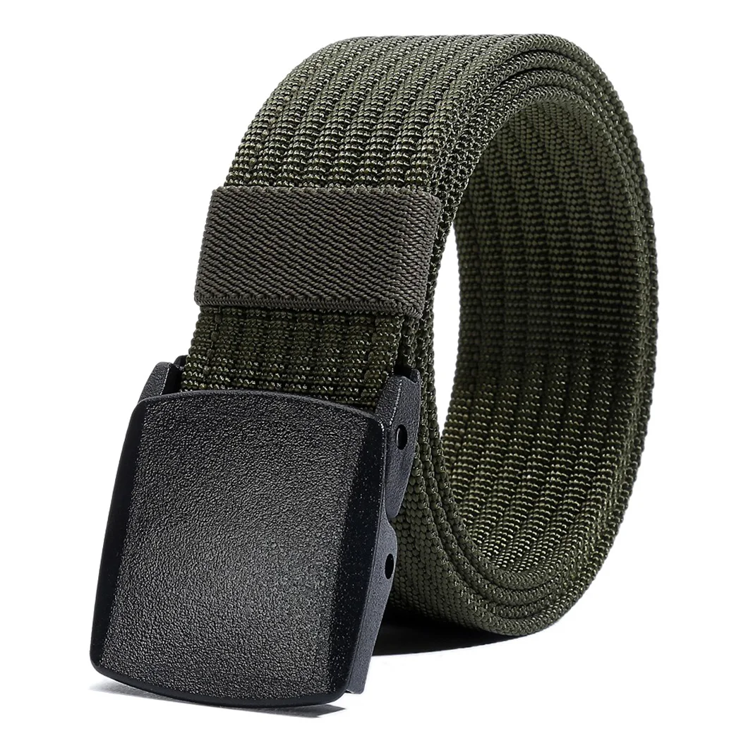 Women Men Nylon Belts For Jeans Elastic Solid Color Tactical Belt