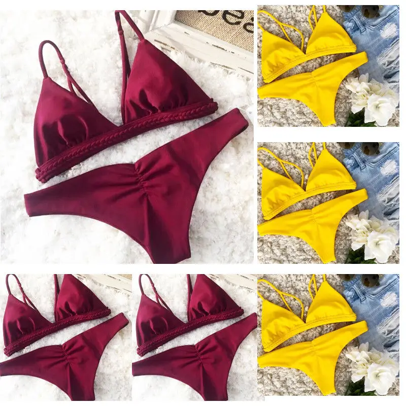 

Meihuida Bikinis 2019 Mujer Bikini Push Up Women Push-up Bikini Set Triangle Swimwear Swimsuit Bathing Beachwear Women Swimsuit