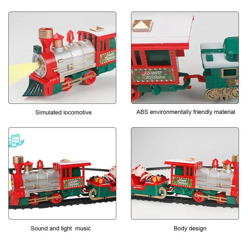 Детский маленький поезд, игрушечный Электрический светильник, музыкальный Рождественский поезд, лучший рождественский подарок/новогодний подарок для детей
