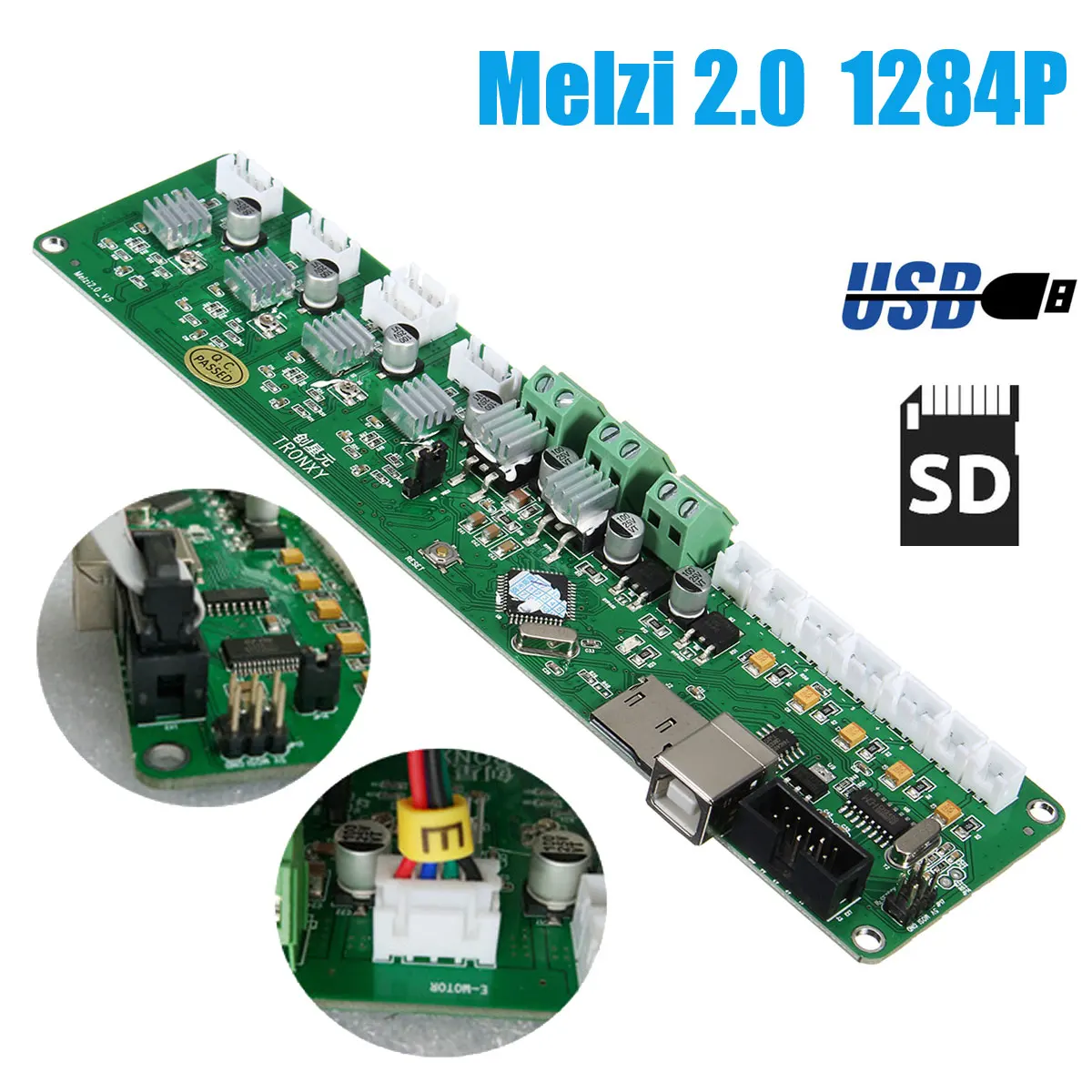 

High Quality 3D Printer Controller Board DIY Kit PCB Card Board Mainboard Melzi 2.0 1284P Motherboard DIY