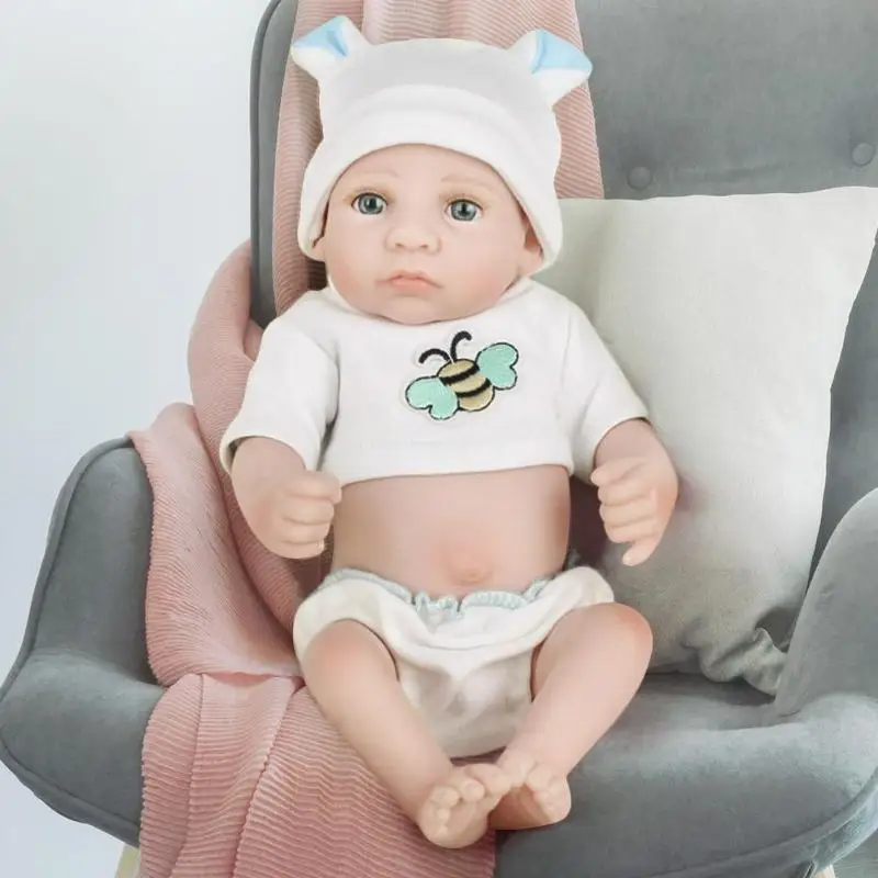 

3D Simulation Lifelike Reborn Baby Doll Cute Playmate Lovely Silicone Reborn Baby Doll Lifelike Simulation Doll Toy Infant Gift