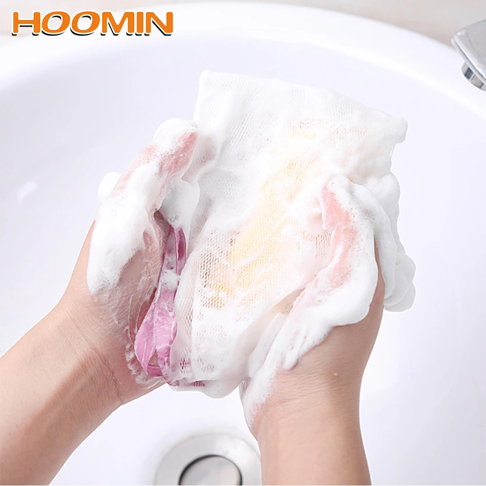 

Bathe Cleaning Gloves Bath Shower Soap Blister Bubble Mesh Wash Face Soap Foaming Net Hanging Nylon Soap Mesh Bag