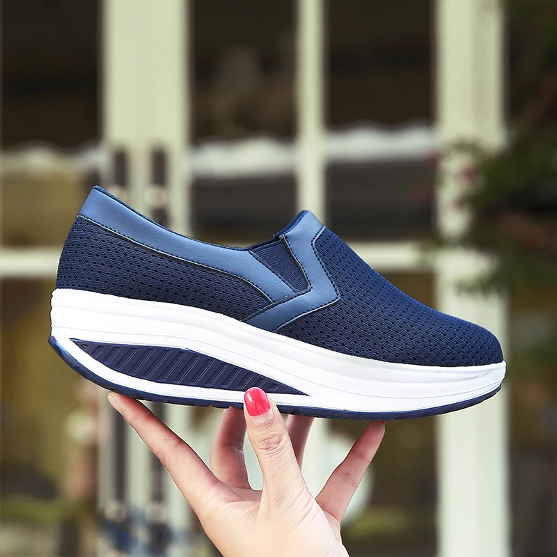 2019 De Mode Maille Pink black Marque Augmenté Chaussures Respirant Plat Baskets Fond Ubfen Casual Mujer Zapatos red Femmes Adultes blue r1nrPv