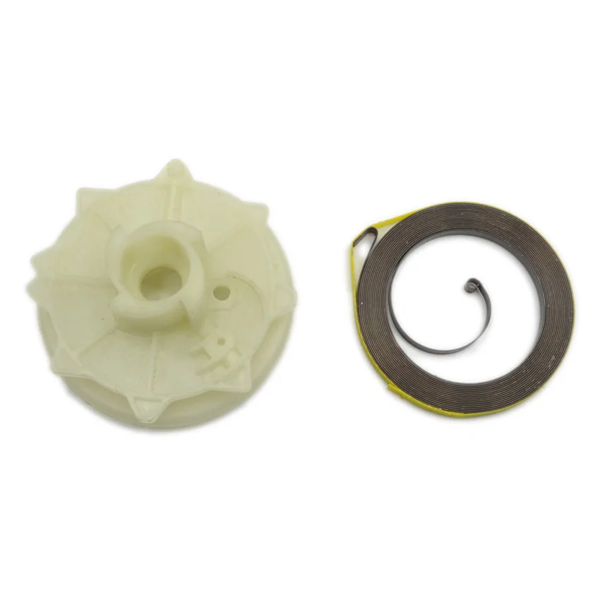 Chainsaw Recoil Starter Spring With Pulley Set Replaces Poulan