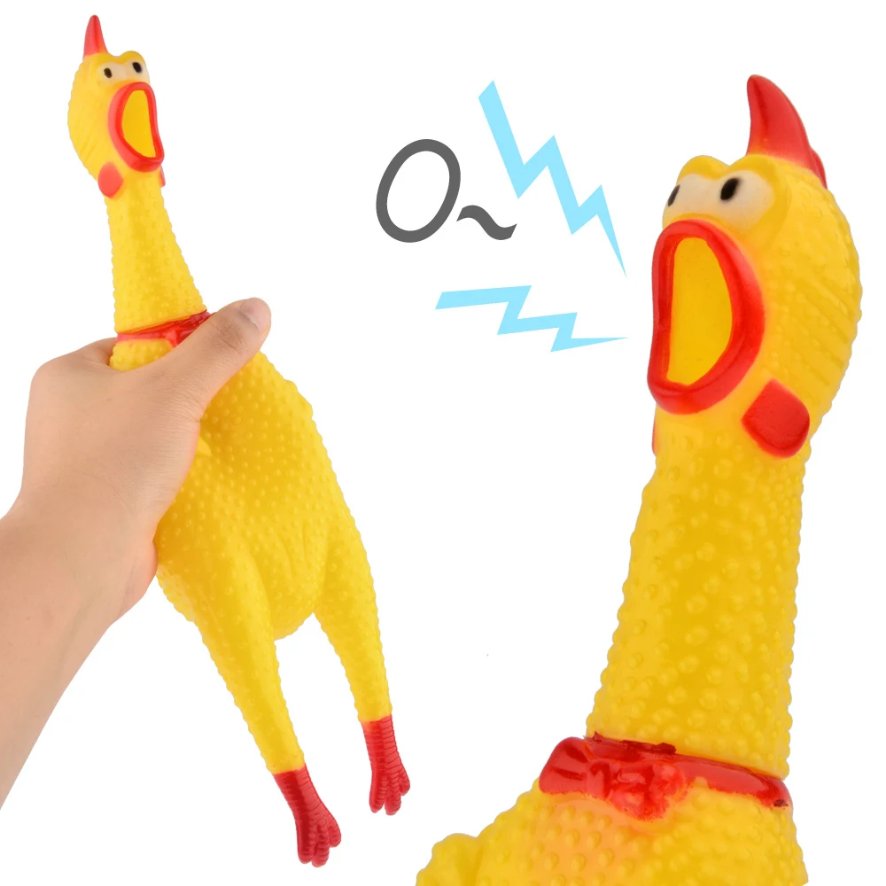17/31/40cm Children'S Gags Practical Jokes Novelty Rubber Relax Toy Stress Relief Squawking