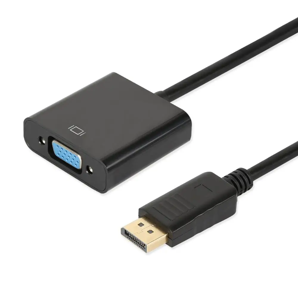 Electop DisplayPort عرض ميناء موانئ دبي لمحول VGA كابل الذكور إلى الإناث محول ل جهاز كمبيوتر شخصي محمول Hdtv مراقب العارض