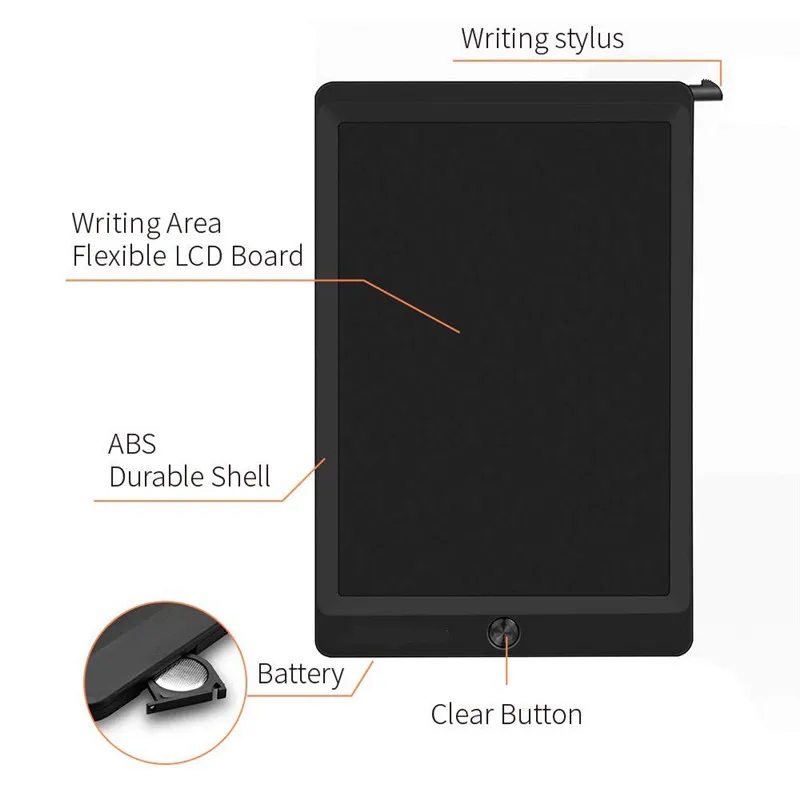 10 дюймов ЖК-дисплей планшет для рисования цифровой Графика почерк доска для рисования сенсорная панель с Стилус кнопочный элемент