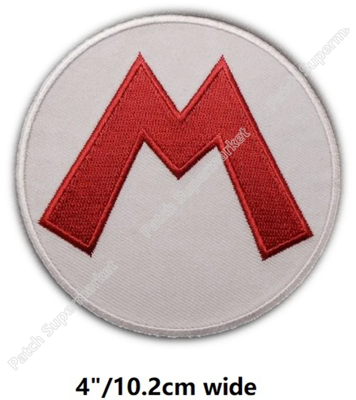4" SUPER MARIO BROTHERS LETTER M HAT LOGO HALLOWEEN COSTUME UNIFORM