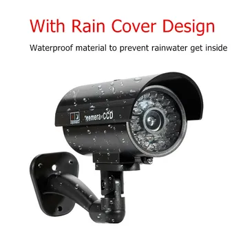 

Fake Dummy Camera Bullet Waterproof Outdoor Indoor Security Cctv Surveillance Camera Flashing Red Led