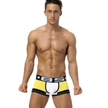 Брендовое сексуальное мужское нижнее белье трусы-боксеры с пуш-ап боксерские шорты хип-ап прикладочный атлет Мужская упаковка увеличивающая мягкое нижнее белье