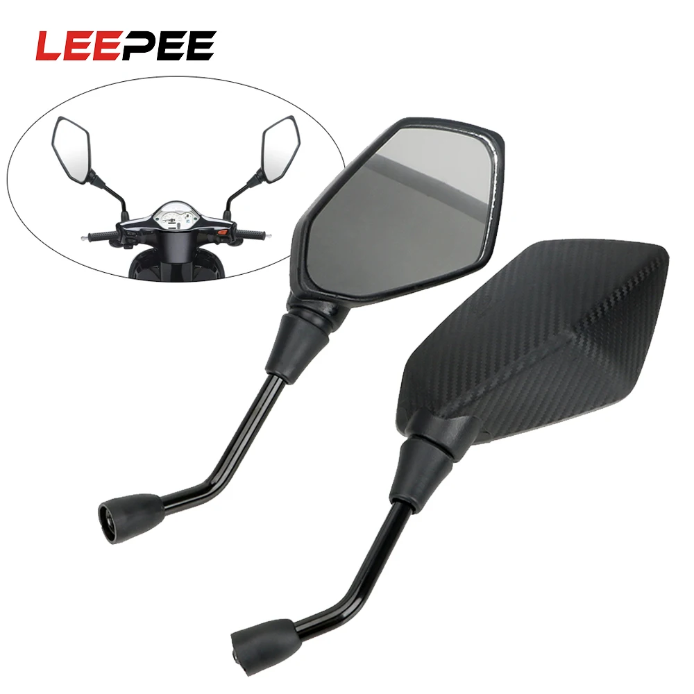 LEEPEE 1 Pair Motorcycle Mirror Scooter E Bike Rearview Mirrors Side