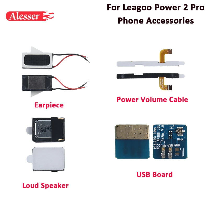 

Alesser For Leagoo Power 2 Pro USB Plug Charge Board Earpiece Loud Speaker Power Volume Cable Assembly Fixing Part Replacement