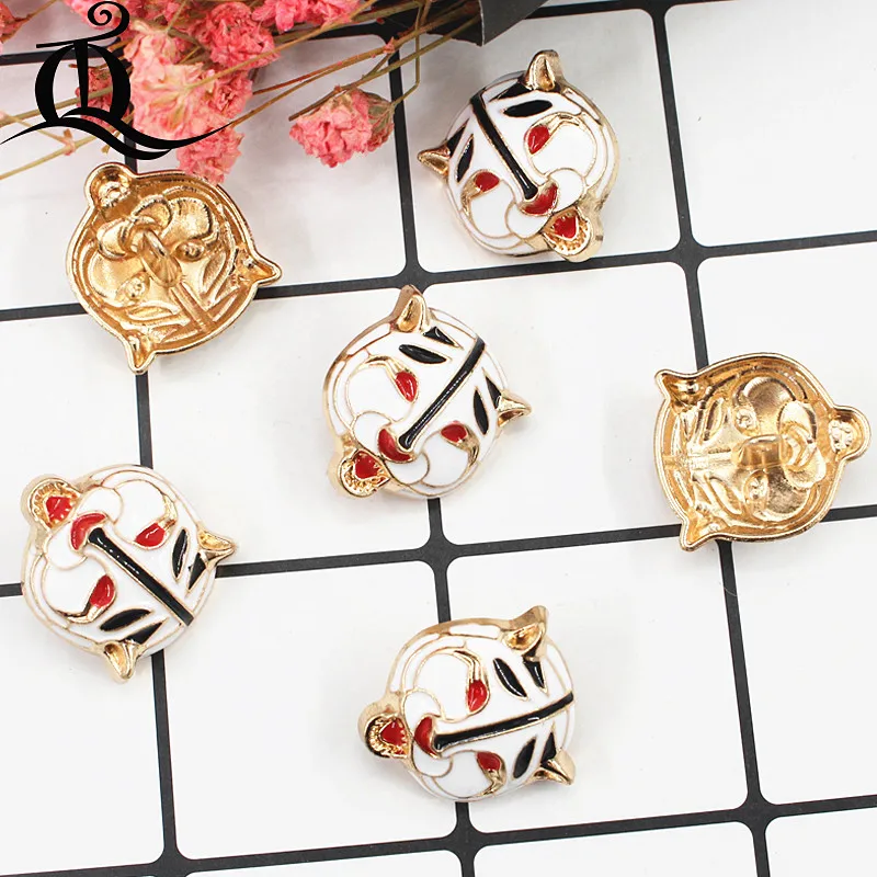 

5pcs 23*25mm tiger pattern metal buttons for coats cardigan knitted sweaters hand sewing,brand garment accessories DIY material