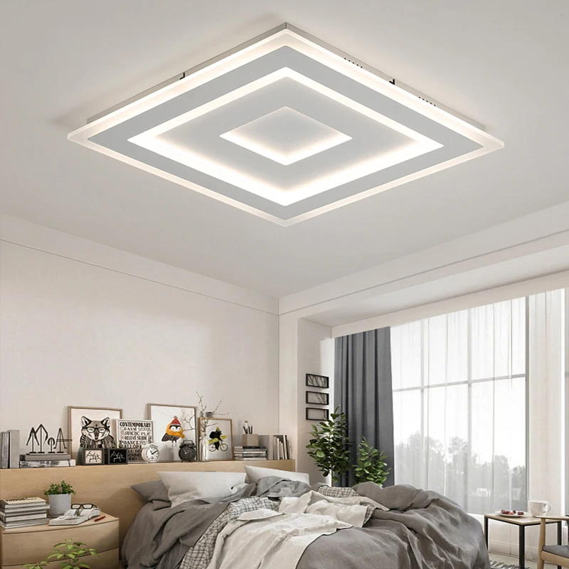  Ultra-thin Surface Mounted Modern Led Ceiling Lights lamparas de techo Rectangle acrylic/Square Cei - 32949790168