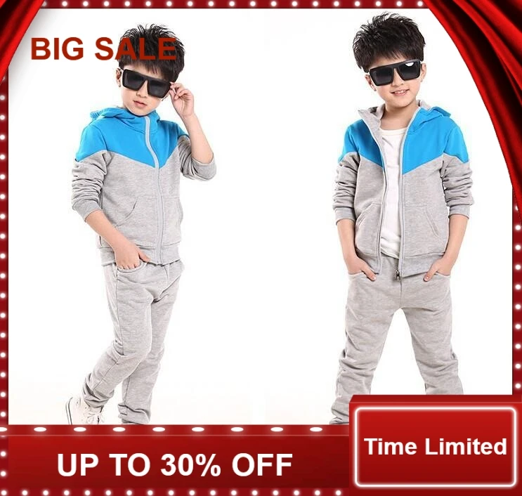 

Children Tracksuit Sport Set Hooded Coat Pants Kids Boys Baby Autumn Clothes Suit Costume Sports Suit For a Boy