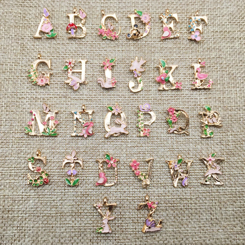 

Bracelet Necklace Pendant Of Hair Adorning Material Graceful DIY Flower Party Handmade Materials 1PC/5PCS Wedding 26 Letters