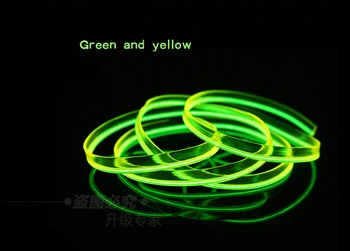 

3 Meter Lemon Green Wire Car Vibe Decor Fluorescent Neon Strip Cold Light Panel Gap Car Interior Mood Lighting