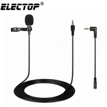 

1.5m Mini Portable Microphone Condenser Clip-on Lapel Lavalier Mic Wired Mikrofo Microfon Microphone for Phone Laptop Cameras