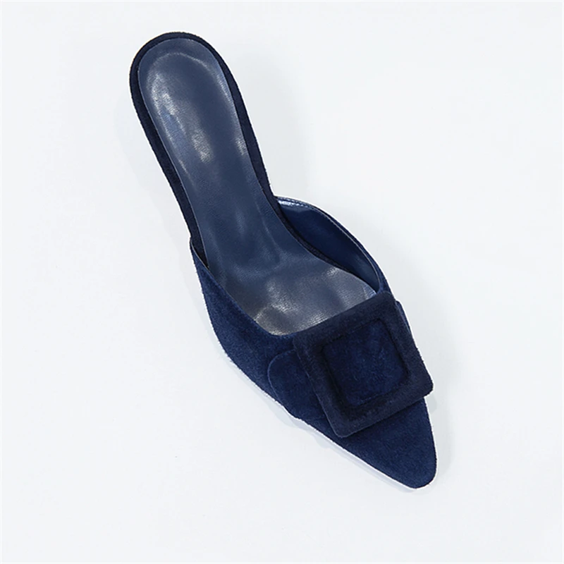Di Giochi Aziende Donna Sexy Imballaggio Genuino Presentazioni M620 Green Blue Scatola 42 Cuoio army Formato Produttrici Tacchi Delle 5 Blu Donne 5 Alti Più Pantofole Del Estive Centimetri Muli Scarpe B7q4RTU