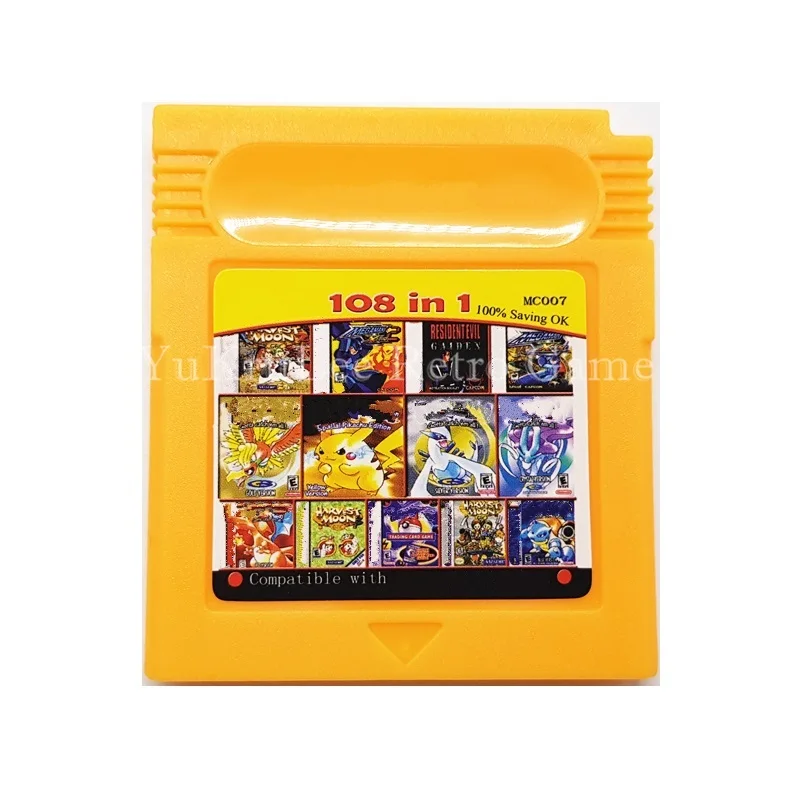 

108 in 1 MC007 Video Game Compilation Cartridge Card for 16 Bit Handheld Console English Language