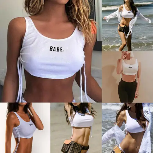 

2019 Women's Sleeveless Summer Strappy Crop Top Vest Casual Tank Tops Blouse Tank