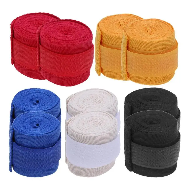 

2pcs 2.5m Sports Cotton Kick Boxing Bandage Sanda MMA Wrist Hand Gloves