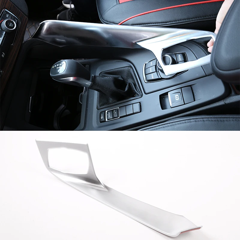 

For BMW X1 F48 2016-2019 For BMW X2 F47 2018 2019 Car Accessories ABS Plastic Multimedia Trim Panel LHD Matt Silver 1 Pcs