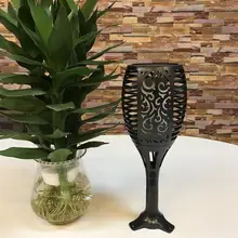 96 светодиодный Солнечная пламя лампы мерцающий Водонепроницаемый Украшения Сада Пейзаж лампа для газона путь освещения Torch Light Spotlight