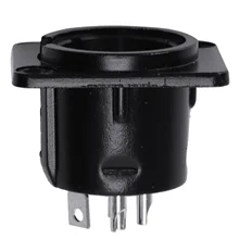 3 Pin Male Panel Chassis Mount Socket 3P Locking Audio Mic Connector Ground Plug Module Adapter