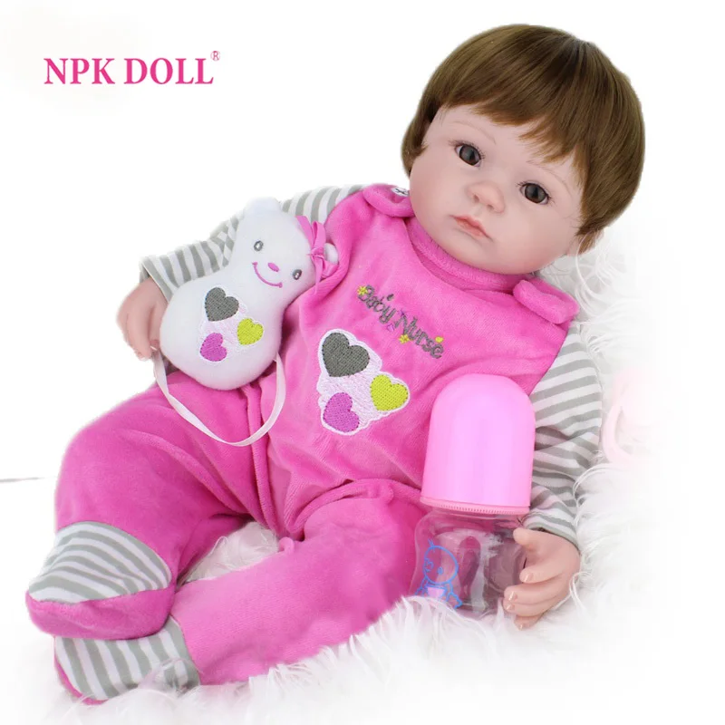 Кукла реборн NPKDOLL 40 см набивное тело в одежду реалистичные детские игрушки Playmate