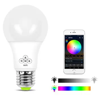 

Youool E27 E26 WIFI LED Bulb 4.5W Smart Multi-Color LED Bulb Led Lamps For Amazon Alexa Google Home App Remote Controlling