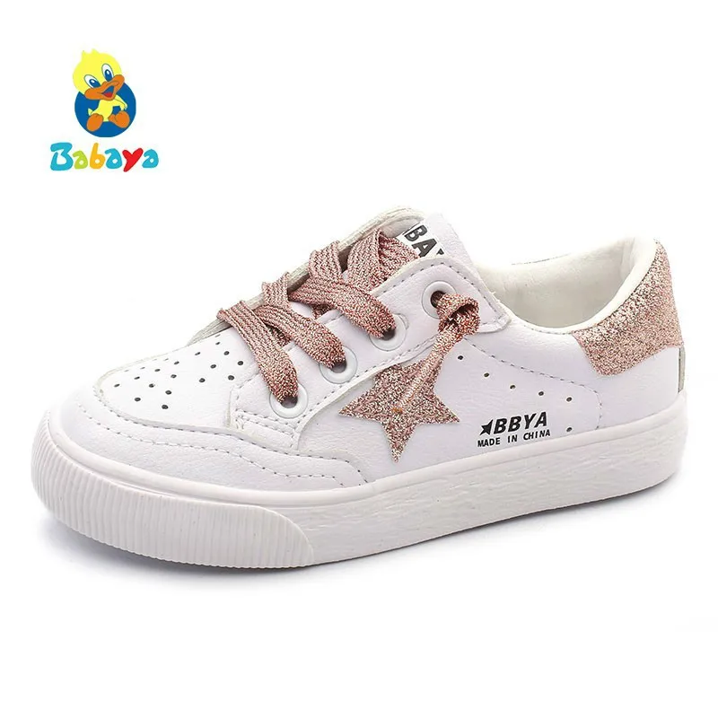 

Babaya Children Shoes Boys Sports Shoes Girls Casual Shoes White 2019 Spring summer New Fashion Kids Shoes For Girl Sneakers
