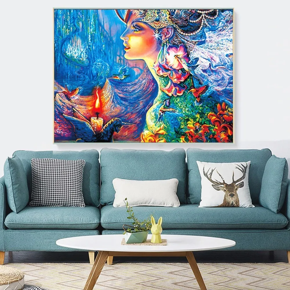 

Huacan Special 5D Diamond Painting DIY Diamond Embroidery Diamonds Mosaic Fairy Rhinestone Cross Stitch Needle Christmas Gift