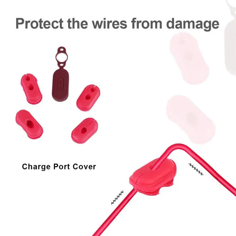 4 قطعة Xiaomi M365 غطاء سيليكون استبدال لوح التزلج غطاء البطارية سكوتر كهربائي تهمة ميناء غطاء الغبار المطاط سدادة التوصيل