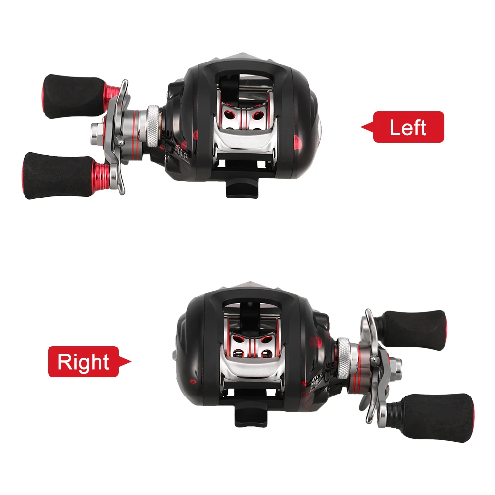 

18+1 Ball Bearings Baitcasting Fishing Reel with Magnetic Braking Systerm GT 6.3:1 Fishing Bait Casting Fishing Wheel Metal