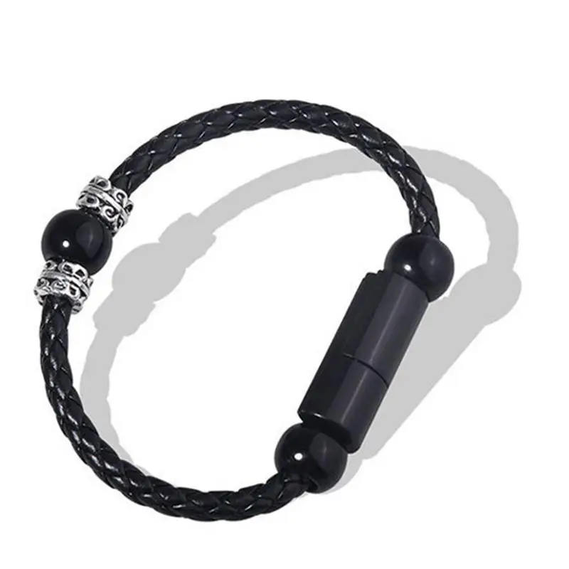 

Beautiful Bracelet Weave Data Cable For Apple Android Type-C Series Fast Charging Portable Short Data Cable Bracelet Shape Cable