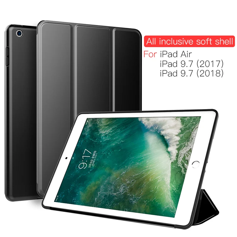 Чехол для Apple iPad 5 Air ультра тонкий раскладной мягкая силиконовая подставка Smart Case