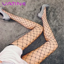 Ватин пикантные сетчатые колготки с бриллиантами Экзотическая одежда товары для взрослых сексуальные полые колготки в сеточку чулки