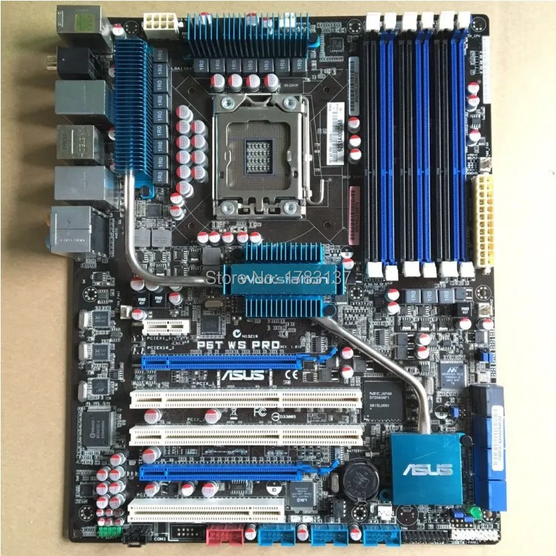 

free shipping ASUS P6T WS PRO DDR3 LGA 1366 USB2.0 24GB support I7 CPU X58 Desktop Motherboard tested working
