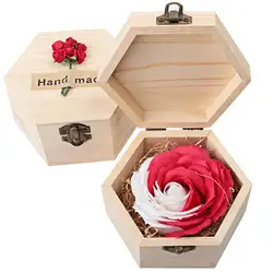 Красивые розы цветы деревянная коробка искусственный вечный фестиваль, День Святого Валентина цветок подарок мульти коробка