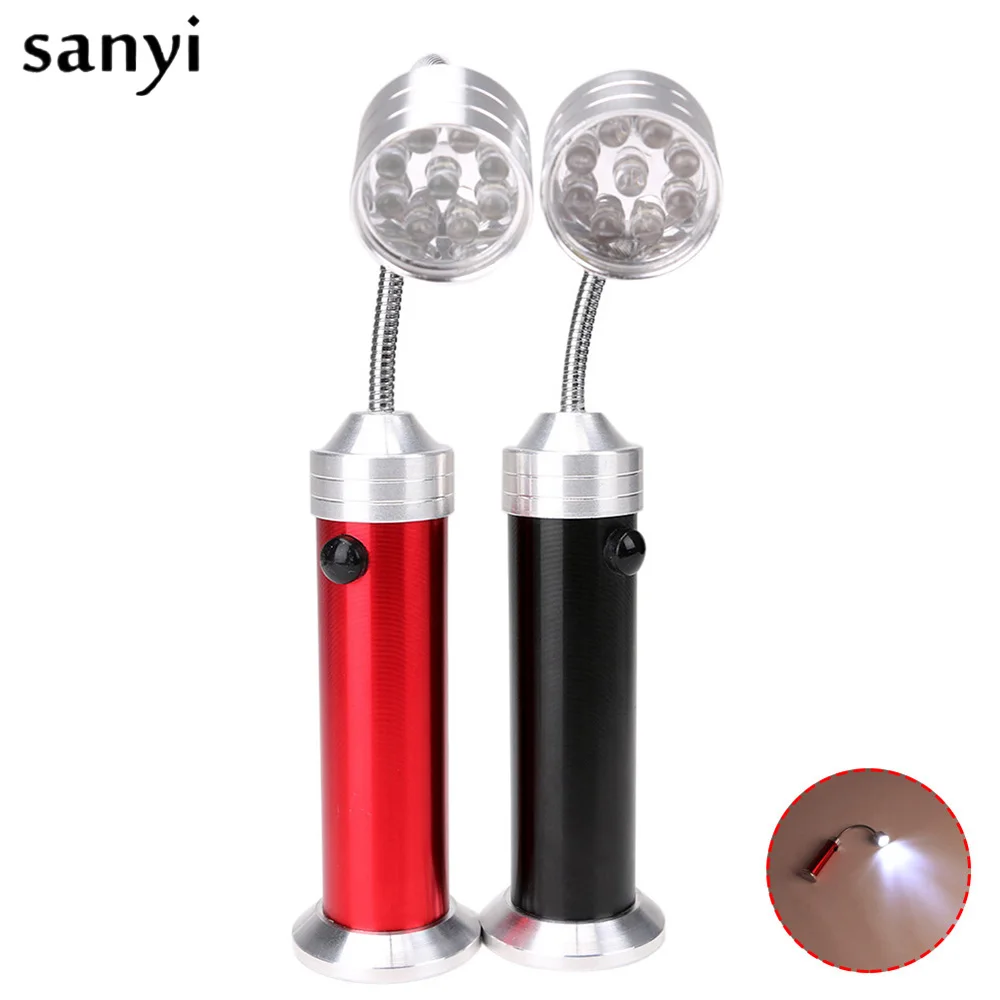 

Flexible Ultra Bright 9 LED COB LED Magnetic Work Light 360 Degree Rotation Table Lamp Torch Flashlight Convenient for Reading