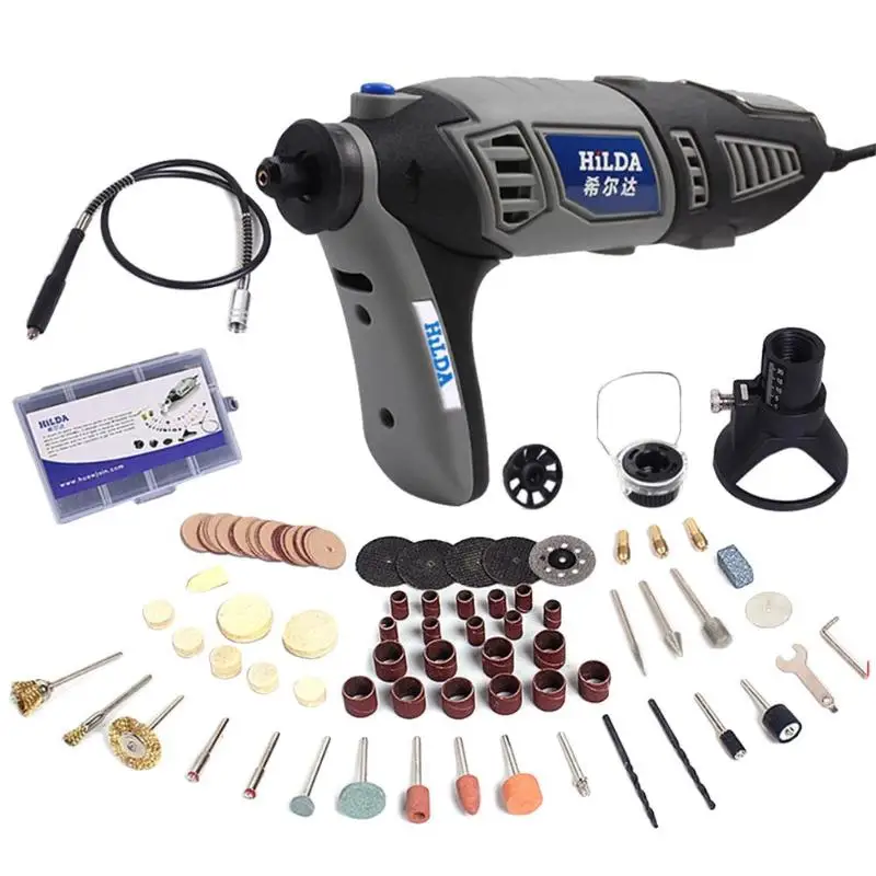 

133pcs/set 220V 180W Speed-adjustable Rotary Tool Mini Electric Grinder Kit
