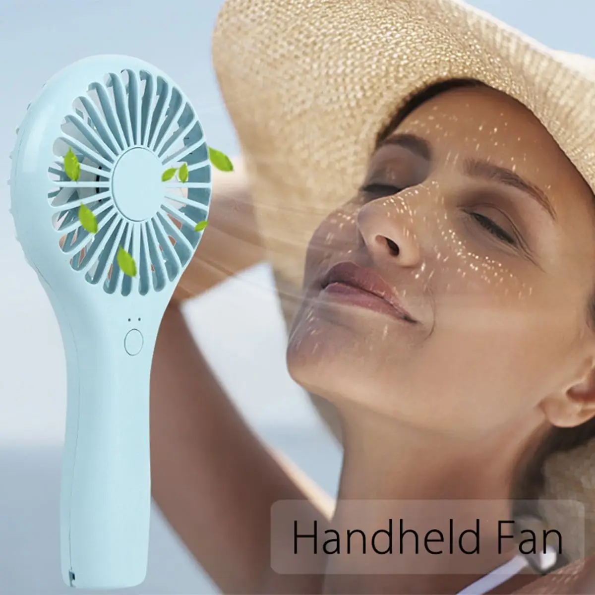 

Portable Mini USB Rechargeable Handheld Fan Air Conditioner Summer Outdoor Office Table Desk Small Electric Fan Built-In Battery