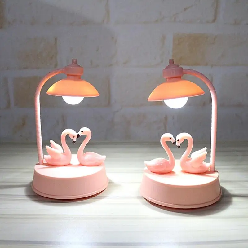 Креативный Ins Розовый фламинго лампа дневного света для дома, спальни, украшение, ночник, фламинго для девочек, подарок на день рождения, День святого Валентина