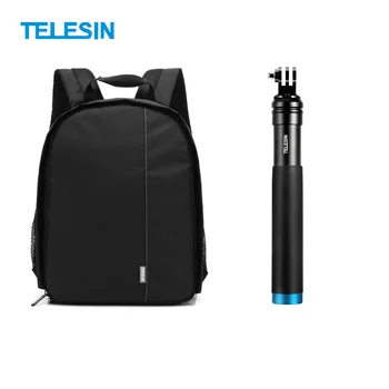 

TELESIN Adjustable Selfie Stick w/ Andoer Backpack Handheld Monopod Tripod for iPhone for GoPro Hero for SJCAM YI Action Camera